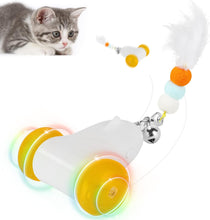 Load image into Gallery viewer, PETTOM Interactive Cat Toys for Indoor Cats, 2 Speeds with Colorful LED Light, Run Irregularly, USB Rechargeable Automatic Moving Indoor Cat Toys Adult with 3 Feather Accessories, Kitten Toys
