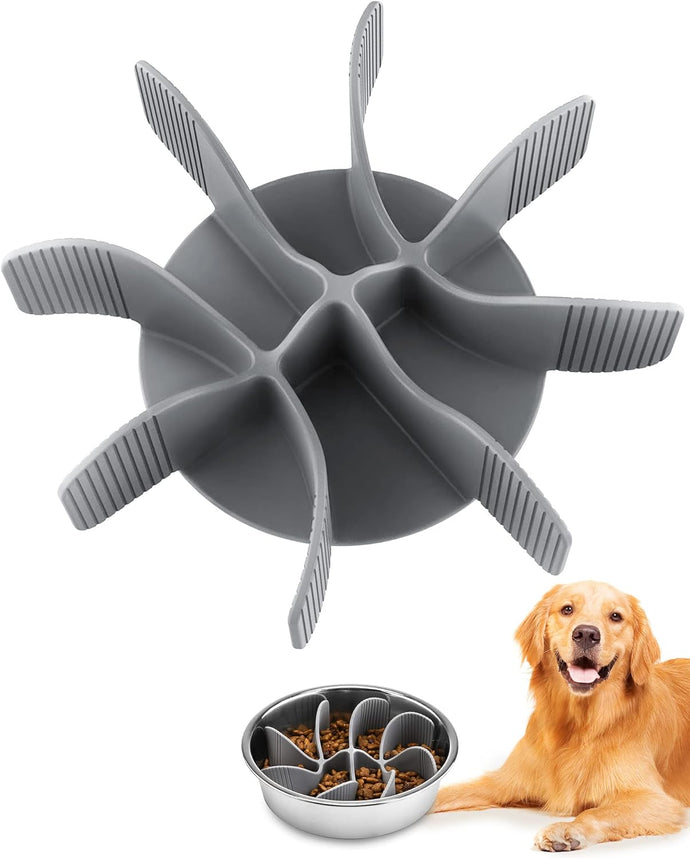 PETTOM Dog Slow Feeder Insert, 4.7-7in, 36 Octopus Suction Cups, Flexible Silicone Blade, Patent Design