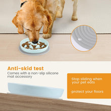 Load image into Gallery viewer, PETTOM Ceramic Slow Feeder Bowl for Cats and Dogs, Non-Toxic, Raised Edges, Non-Slip Mat, Easy to Clean
