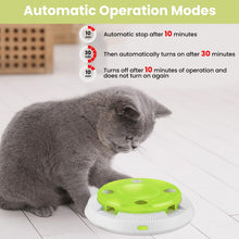 Carica l&#39;immagine nel visualizzatore di Gallery, PETTOM Interactive Cat Toy Indoor 8 Holes Automatic Random Stretch Out Feather Smart Kitten Toys Battery Powered
