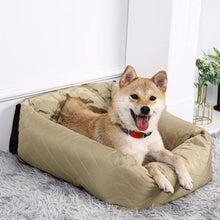 Load image into Gallery viewer, 2-in-1 Dog Bed &amp; Booster Seat - Portable Car Seat Cover with Safety Strap
