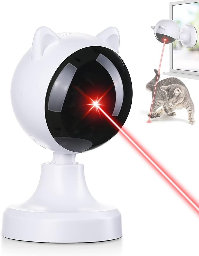 PETTOM Automatic Laser Cat Toys, USB Rechargeable Interactive Cat Toy for Indoor Cats Kitty Kittens Doggies 2 Modes Exercise Pointer Auto On Off