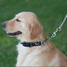 Lade das Bild in den Galerie-Viewer, PETTOM Half Choke Dog Collar, Reflective Martingale Dog Choke Collar, Adjustable Dog Training Collar with ID Ring and Safety Buckle Small Dog Collar (S: 37.5-43 CM, Black)
