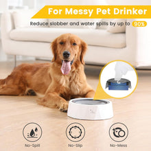 Load image into Gallery viewer, Dog Water Bowl 1.5L No-Spill Pet Water Bowl Large Capacity Slow Water Feeder Dispenser with Replacement Filter Vehicle Carried Travel Slow Drinking Water Bowl for Dogs/Cats/Pets
