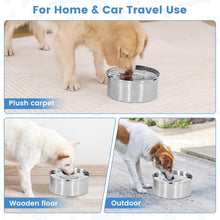 Carica l&#39;immagine nel visualizzatore di Gallery, IDOGCHEW 3L Water Bowl Dog Without Drooling Stainless Steel, Drinking Bowl Dog Anti Slobber, Water Bowl Dog with Non-Slip Bottom, Leakproof, Easy to Clean Dishwasher Safe
