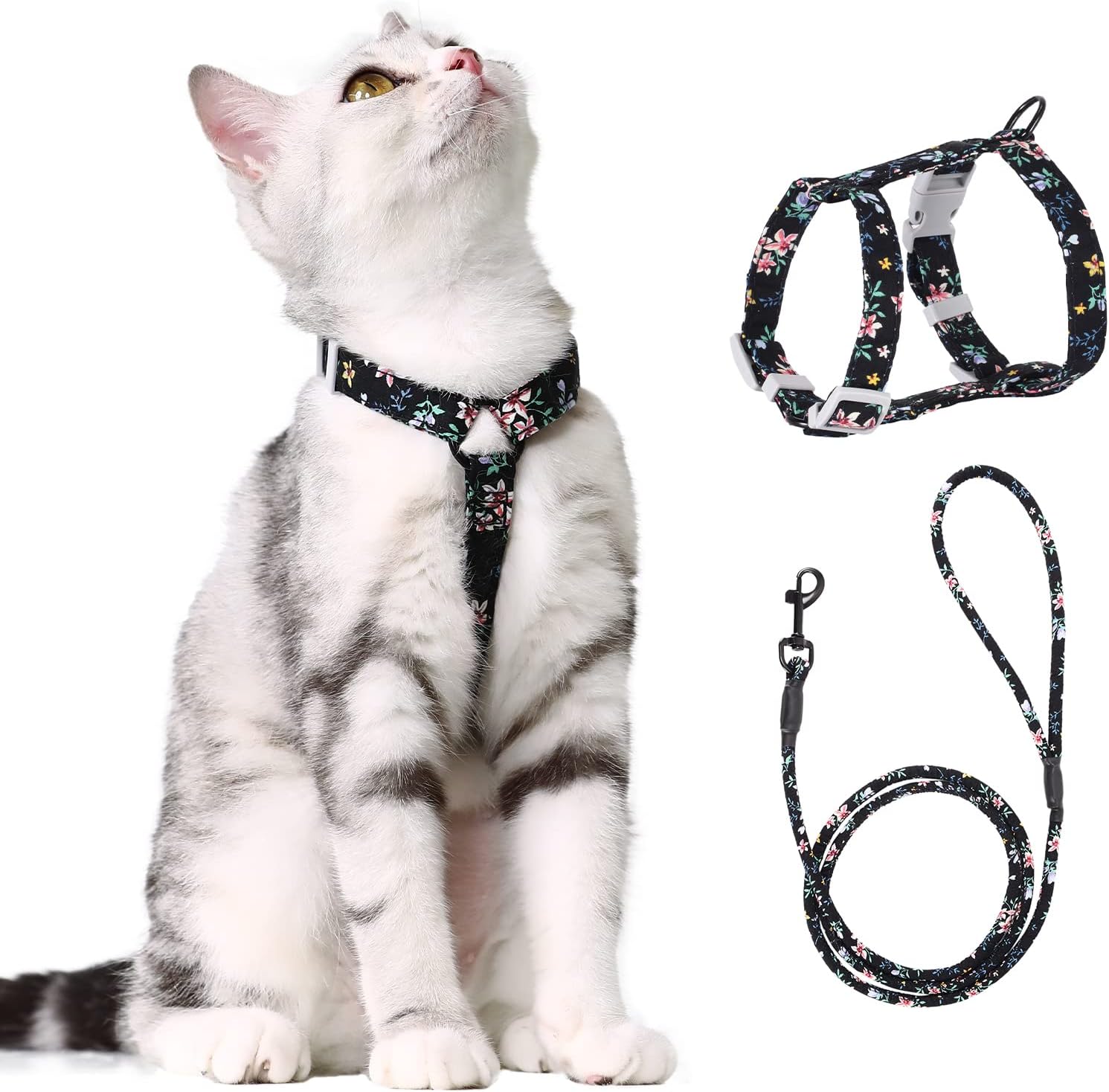 Cat Harness with Lead Adjustable Harness Lead Set for Cat Kitten Sma Pet Tom