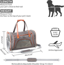 Carica l&#39;immagine nel visualizzatore di Gallery, PETTOM Pet Carrier,Cat Carrier Airline Approved Dog Carrier with Luxury Fleece Bedding, Portable Soft Sided travel carrier for Small Medium Cats&amp;Dogs.
