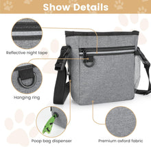 Carica l&#39;immagine nel visualizzatore di Gallery, IDOGCHEW Dog Treat Pouch, Dog Treat Bag for Training Walking, Large Treat Bag with Magnetic, Built-In Poop Waste Bags Dispenser, Adjustable Belt 3 Ways to Wear, Multi Pocket for Treats Toys
