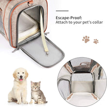 Lade das Bild in den Galerie-Viewer, PETTOM Pet Carrier,Cat Carrier Airline Approved Dog Carrier with Luxury Fleece Bedding, Portable Soft Sided travel carrier for Small Medium Cats&amp;Dogs.
