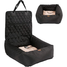 Load image into Gallery viewer, 2-in-1 Dog Bed &amp; Booster Seat - Portable Car Seat Cover with Safety Strap
