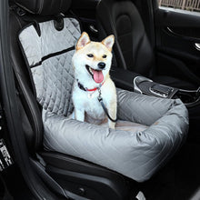 Load image into Gallery viewer, 2-in-1 Dog Bed &amp; Booster Seat - Portable Car Seat Cover with Safety Strap
