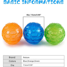 Charger l&#39;image dans la galerie, PETTOM Squeaky Dog Ball Toys - 3-Pack, Waterproof, Floating, Bouncy Rubber for Small Dogs
