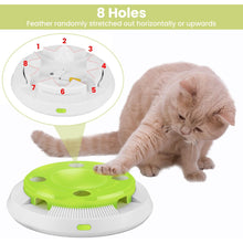 Carica l&#39;immagine nel visualizzatore di Gallery, PETTOM Interactive Cat Toy Indoor 8 Holes Automatic Random Stretch Out Feather Smart Kitten Toys Battery Powered
